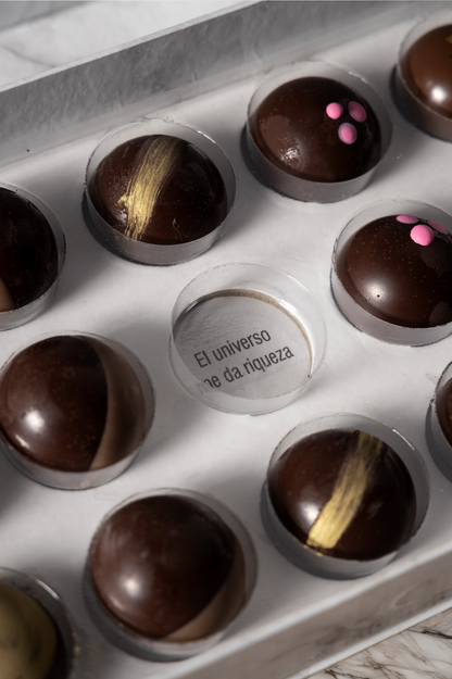 Chocolates con Frases Positivas - Caja de Regalo "21 Días" | Chocolate Belga