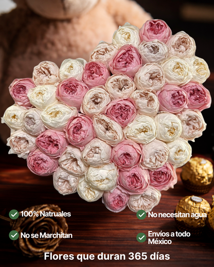 Eternelle Heart Box | 60 Peonias