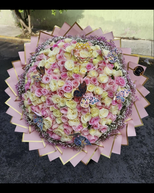 Ramo 200 Rosas Colores Pastel Frescas | Solo CDMX
