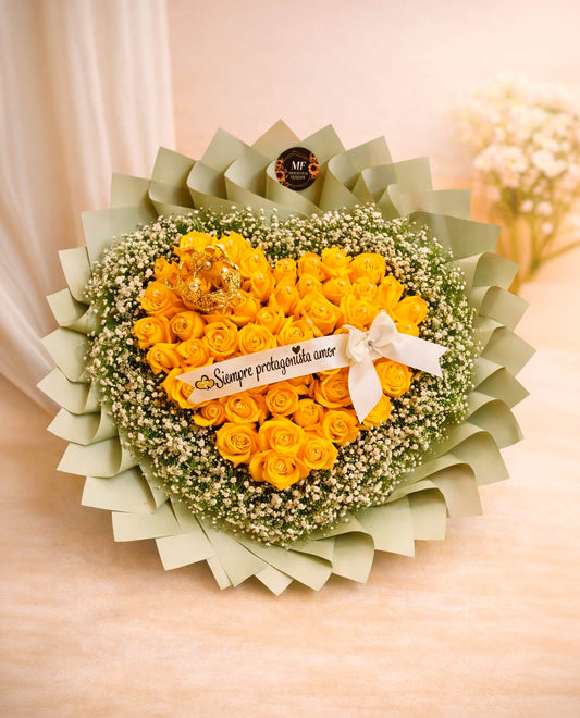 Ramo Rosas Amarillas Frescas - RouxFlowers