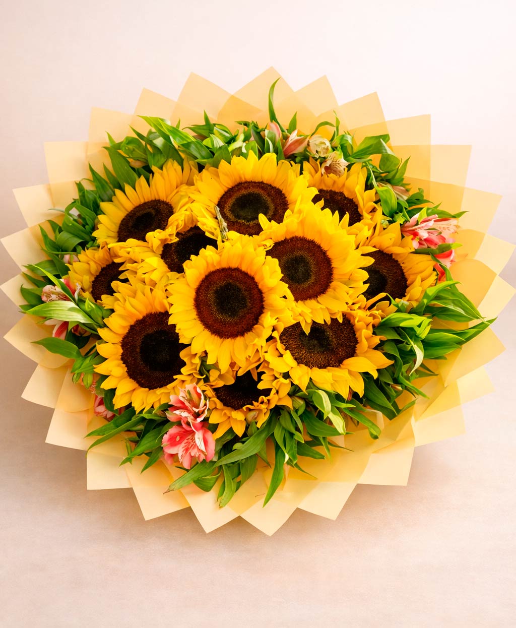 Ramo de 10 Girasoles Frescos - RouxFlowers