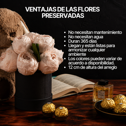 Beneficios de flores preservadas que duran meses sin agua y conservan textura natural y fresca